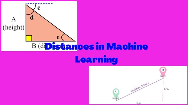 Distances in Machine Learning