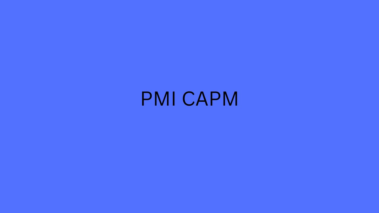 PMI CAPM