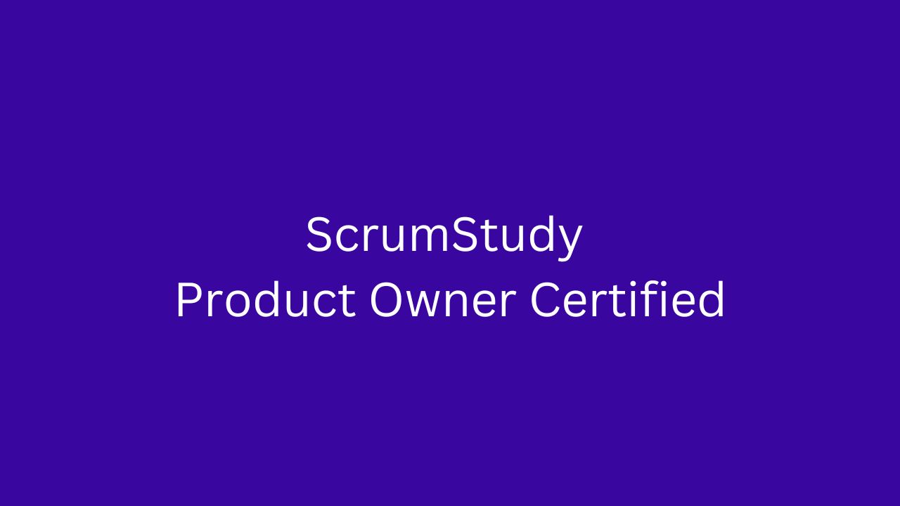 Scrumstudy Product Owner Certified