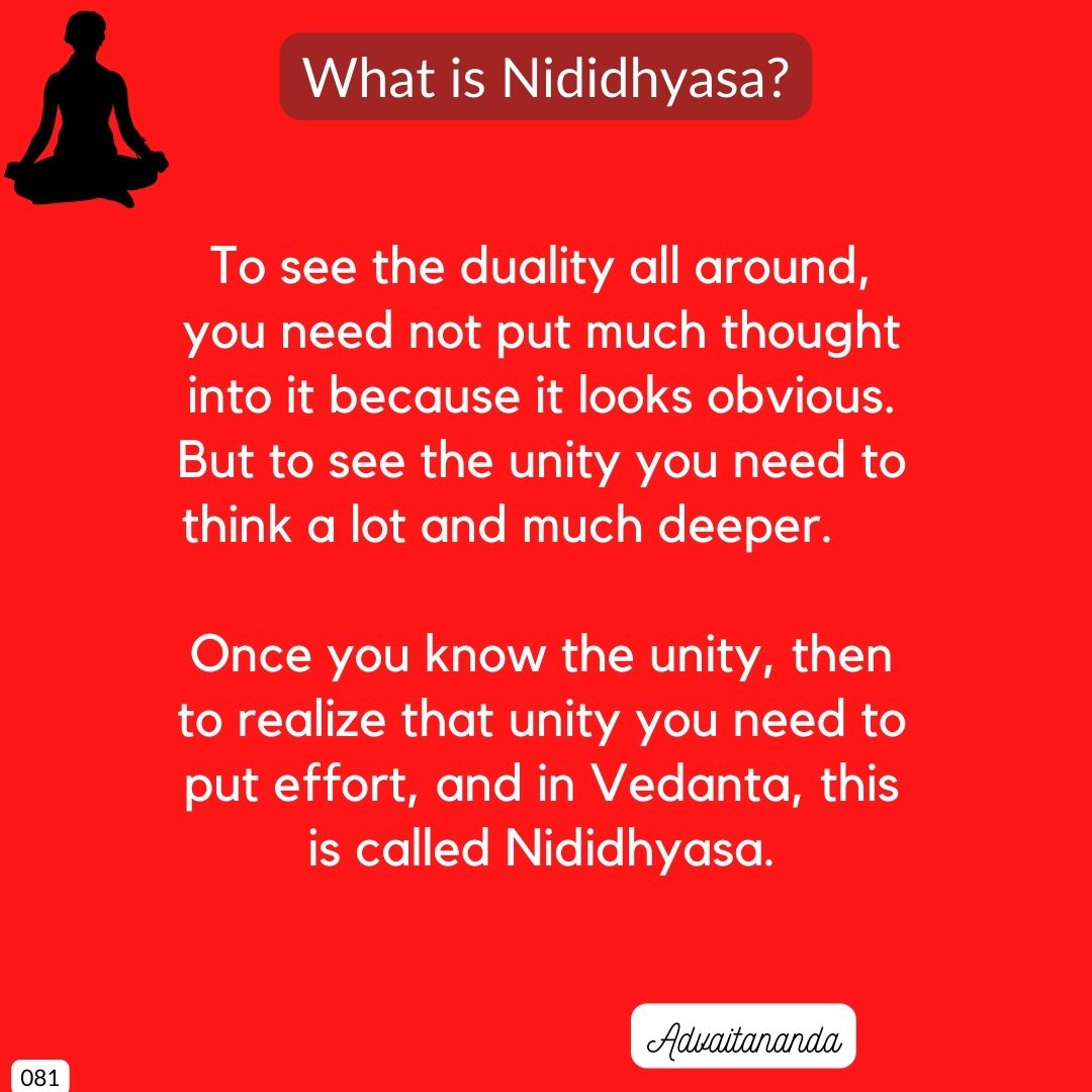 What is Nididhyasana?