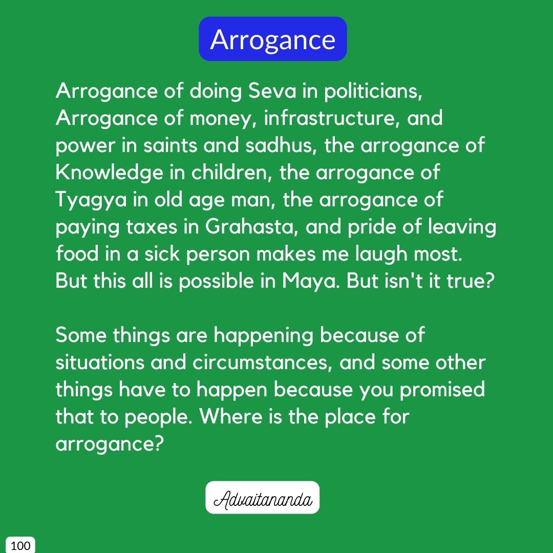 Arrogance
