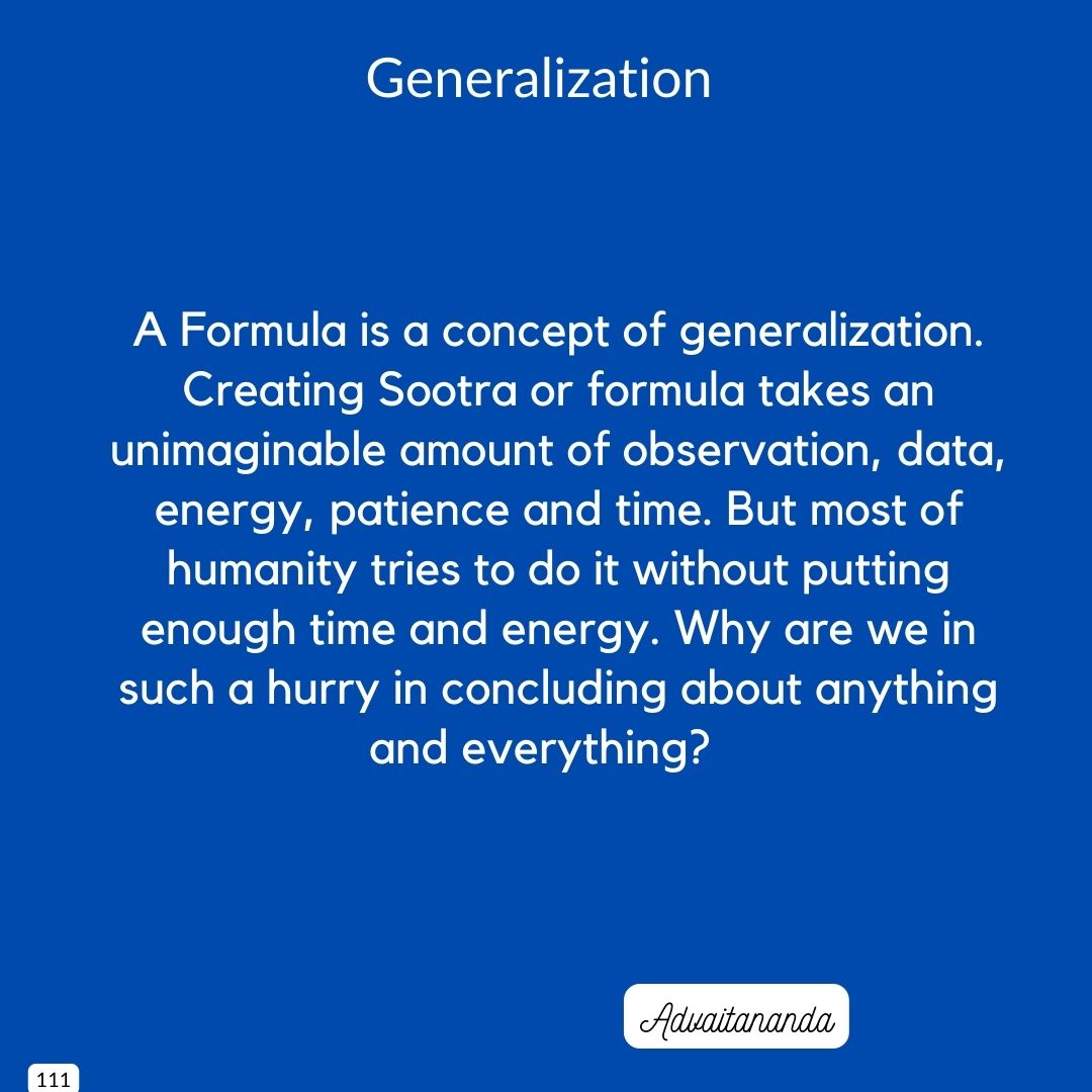 Generalization