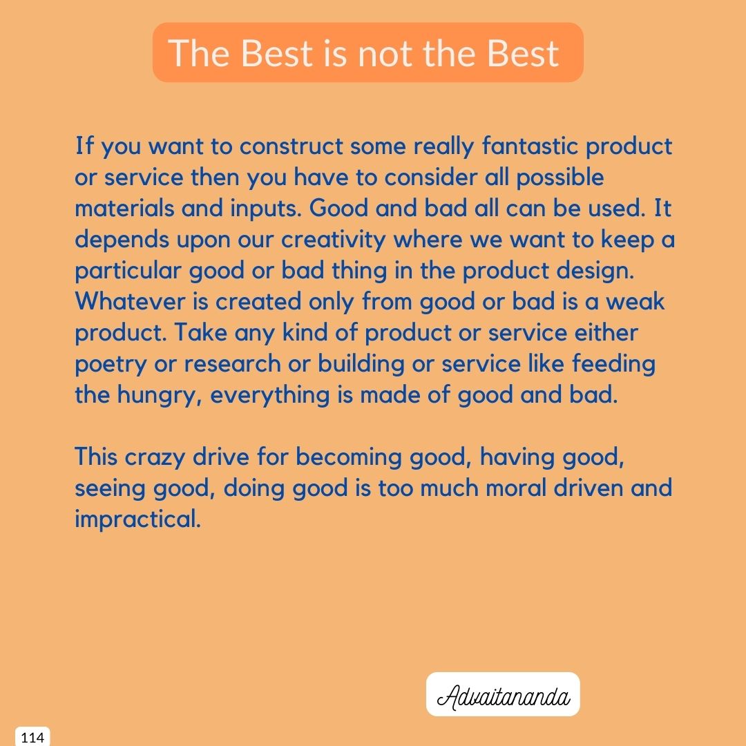 The Best is not the Best