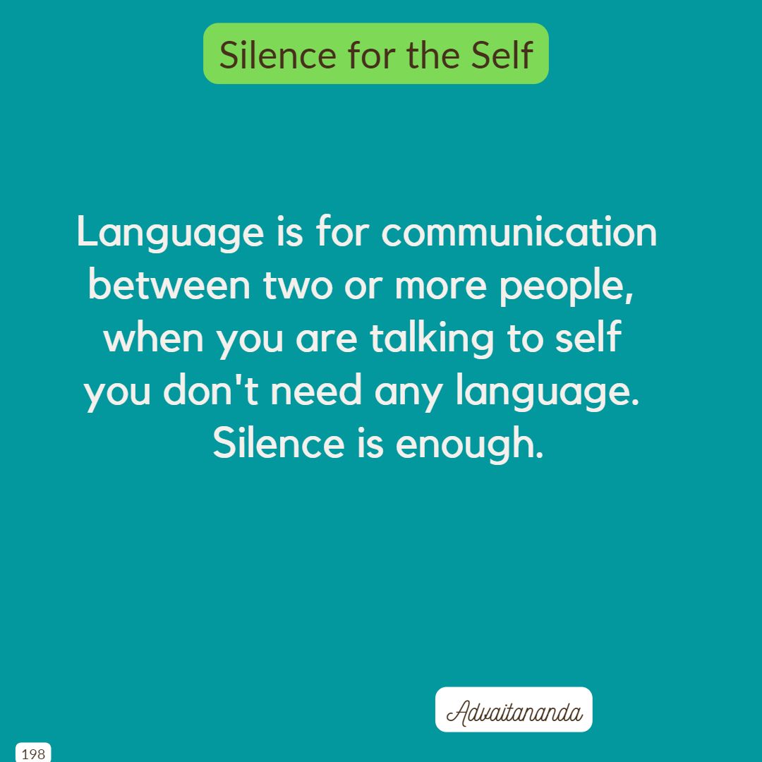 Silence for the Self