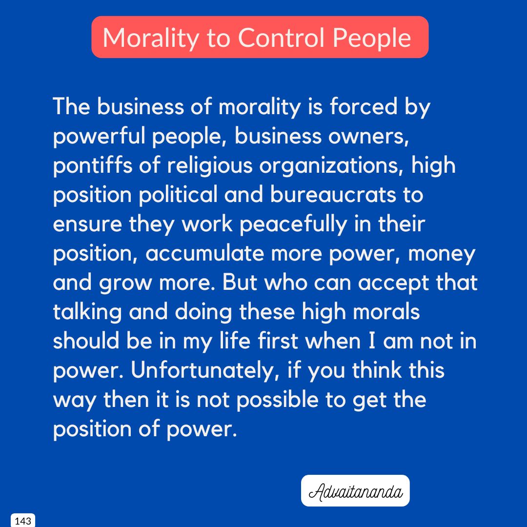 Morality to Control People