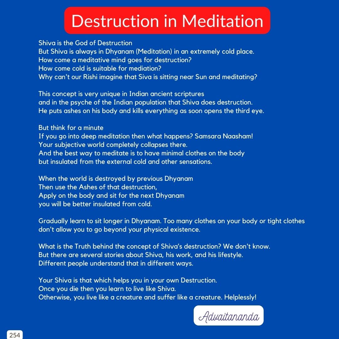 Destruction in Meditation