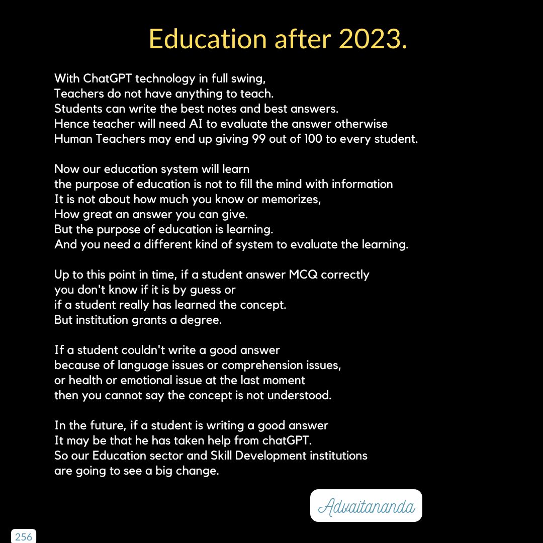 Education after 2023