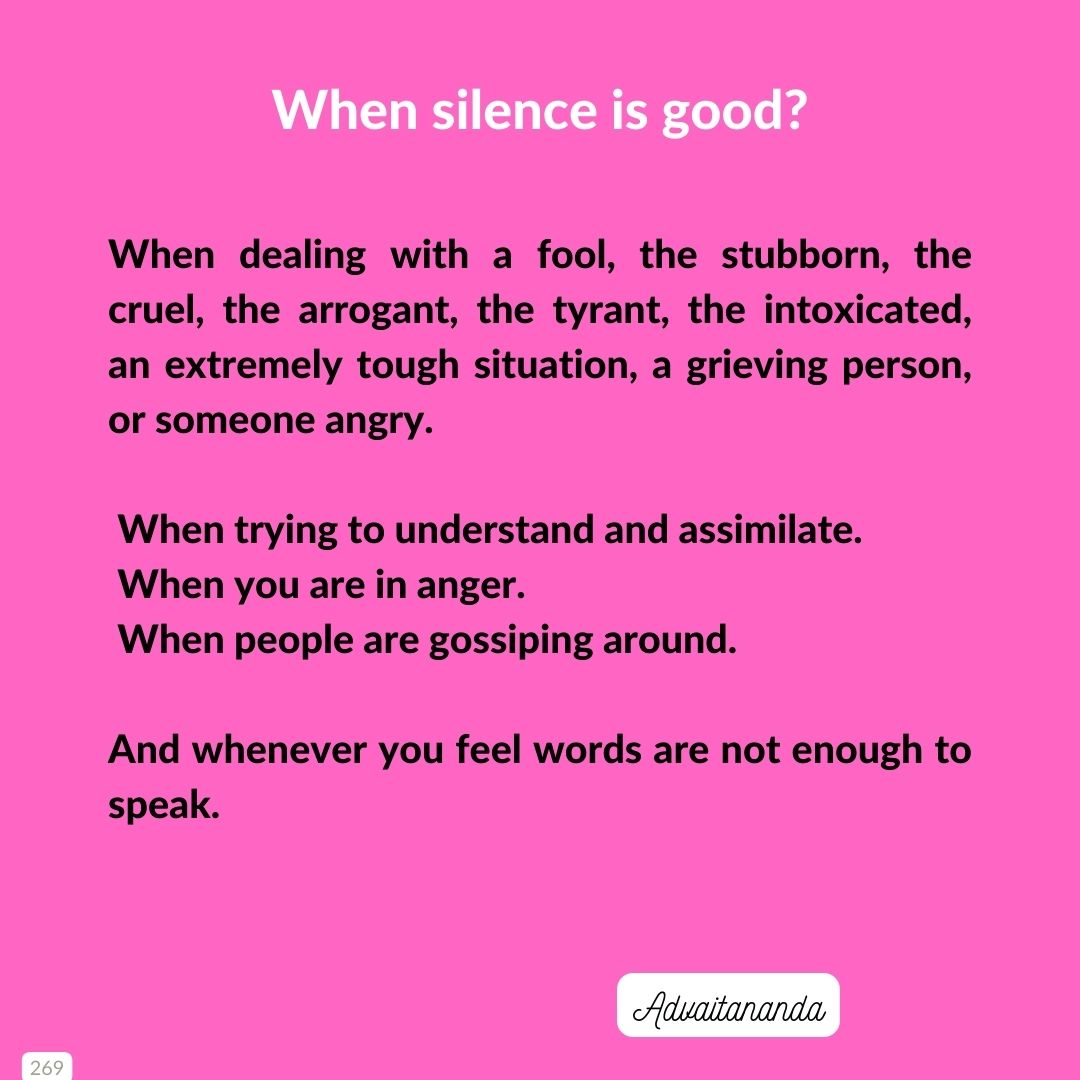 When Silence is Good?