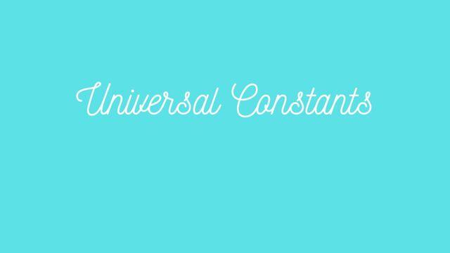 Universal Constants